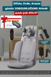 Masaj Koltuğu Minderi Isıtmalı, Titreşimli, Sırt, Bel Ve Omuz Ofis Masaj Cihazı